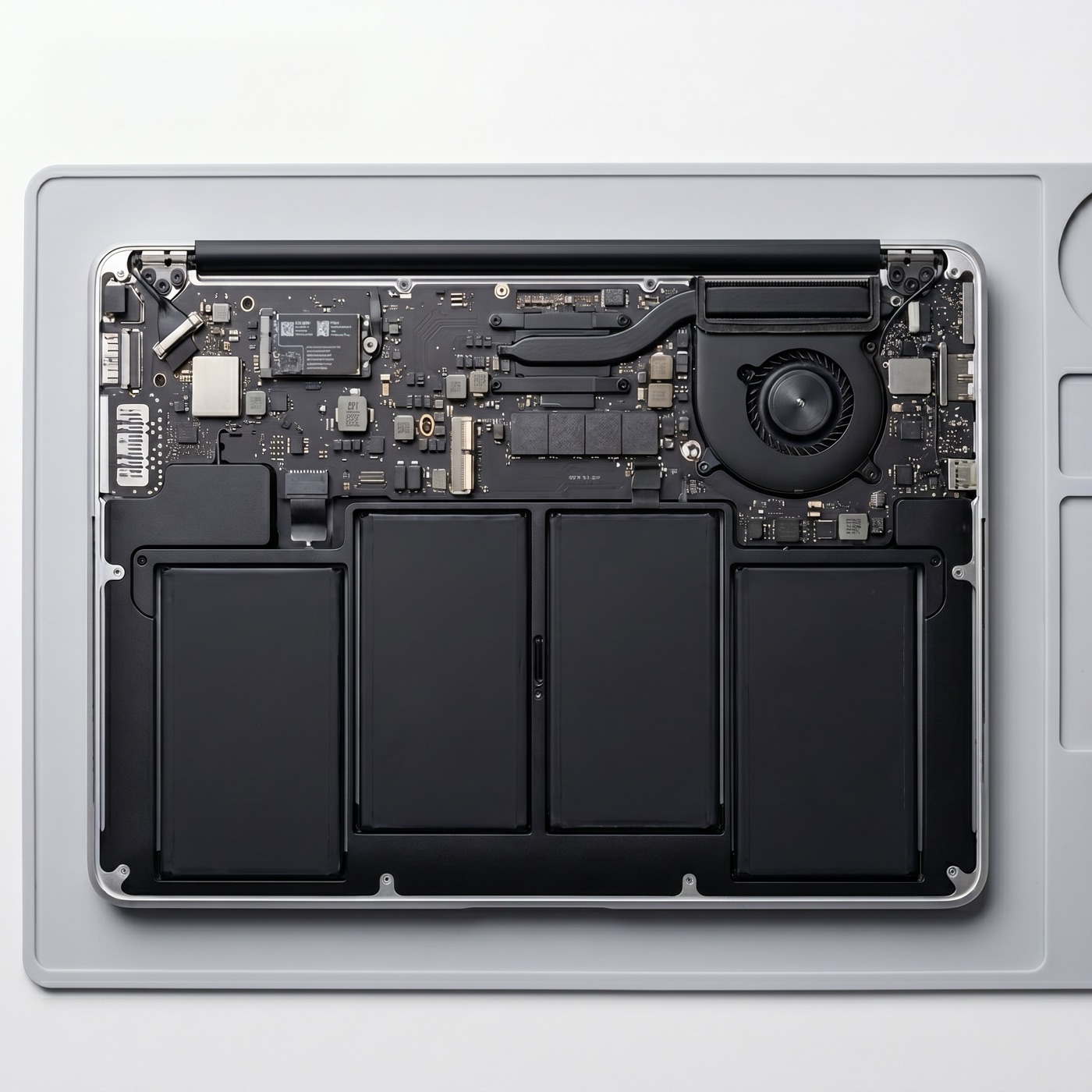 MacBook abierto, mantención Yippi
